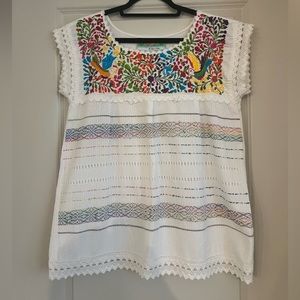 Hand Embroidered Mexican Top